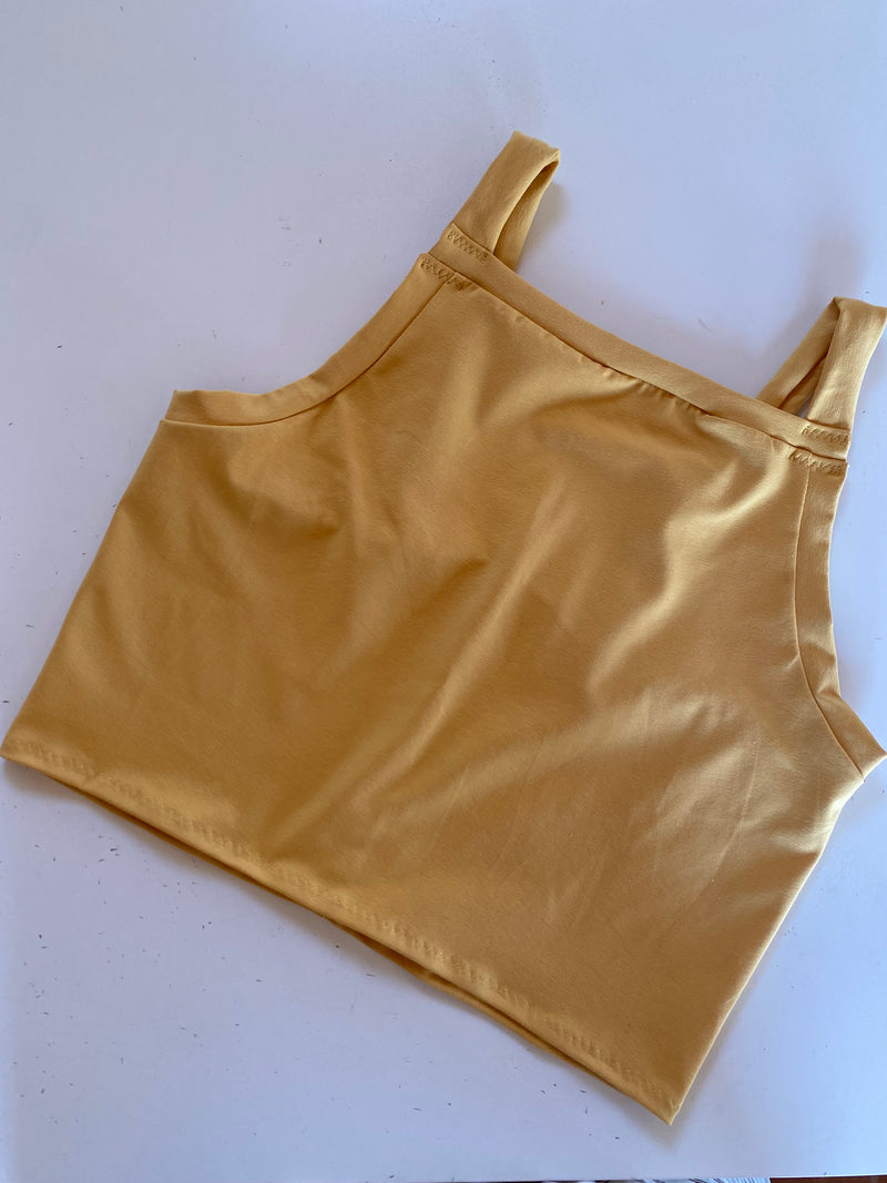 Cropped Vest in Pollen - Organic Cotton Jersey