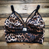 Leopard Longline Bra Bralette Custom Lingerie Made to Measure Nursing Bra